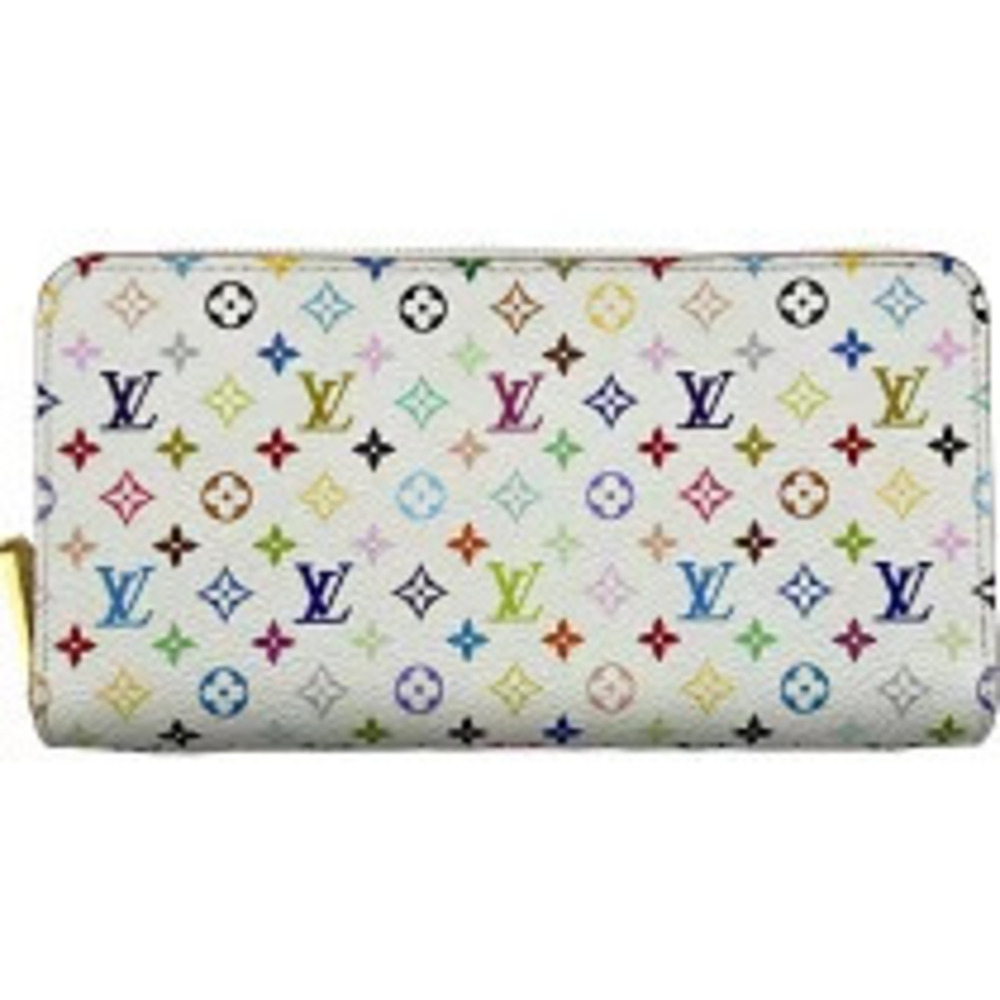 Louis Vuitton Zippy Wallet Takashi Murakami Blanc White Monogram Canvas Long